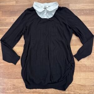 Motherhood Maternity Women's Black White Layered Look Sweater - Size XL
 b91